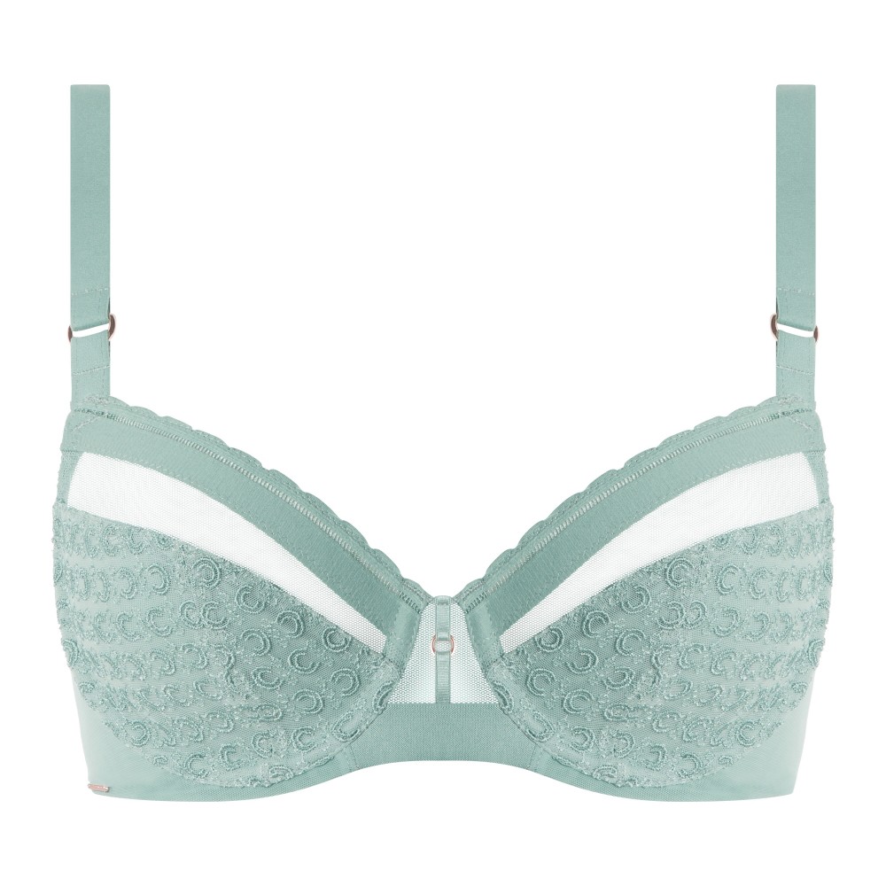 Chantelle Monogram Bra in Green Mystique Lingerie Marlborough UK